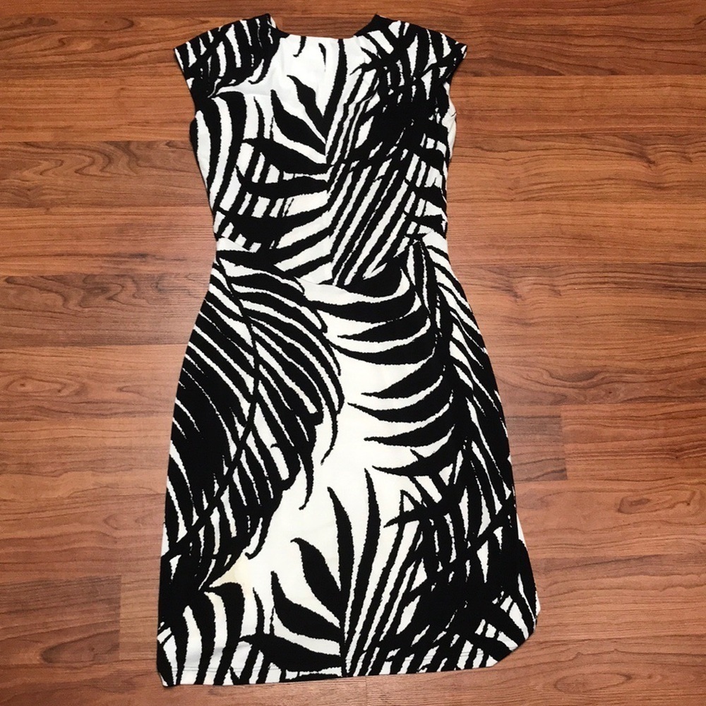 Cache Black and White Dress, size 2 - Picture 5 of 7